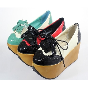 Women's New Platform Shoes Sweet Tassel Clogs PU Leather Shoes
