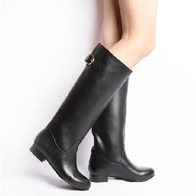 Women's Leather Warm Flat Fashion Knee High Boots