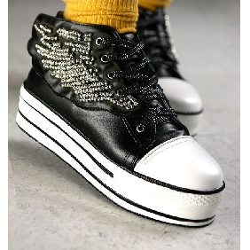 Women's Wings Beaded Lace Up Ankle Boots