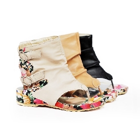 Women's Summer Roman Clip Toe Leisure Belt Buckle Cool Ankle Boots