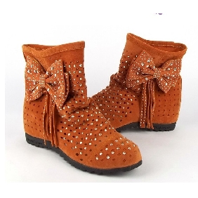 Women's Euramerican style Summer Flat Hollow Out Increased Ankle Boots