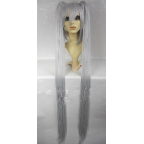 Miku Hatsune Silvery Gray Long Cosplay Wigs