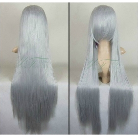 Nylon Hair Silvery Gray 1M Long Cosplay Wigs