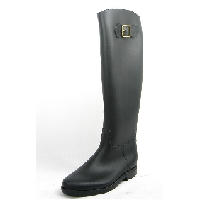 Fashionable Knee High Boots Black Knight Boots Ladies Rain Boots