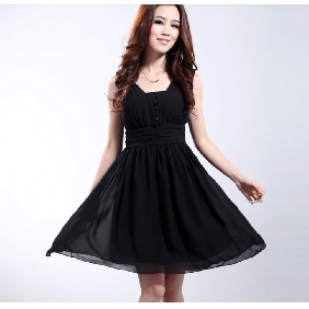 Women's Summer Korean Chiffon Sleeveless Dresses