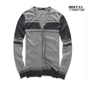 Men's New V-neck Long Sleeve Sweaters Cardigan