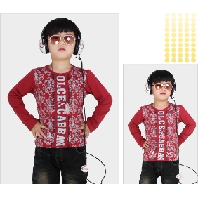 Boys' Cotton Long Sleeve Round Neck T-Shirts (bb5)