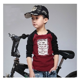 Assorted Colors Boys Long-sleeved Casual T-shirt
