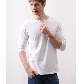 Men's Cotton Long Sleeve Tops Casual T-shirt