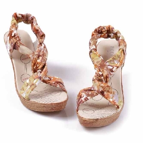 Women's Pigskin Genuine Leather Retro Wedges Sandal