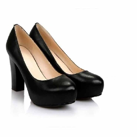 European Style Full Cowhide Ol Platform Heels