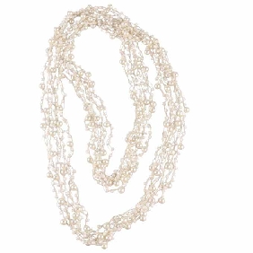 Fashion British Style Multilayer Irregular Long Pearl Necklace