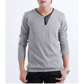Slim V-neck Men's Korean Style Clothing Sweaters
