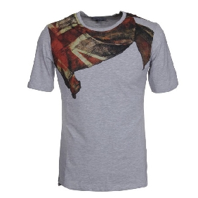 Short Sleeve Round Neck Men's Tops UK Flag T Shirt