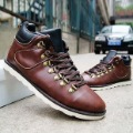 Men's Fashion Leather Rubber Zipper Casual Roman Boots