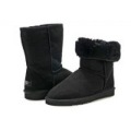 New 5825 Black Men's Sheep Wool Snow Boots