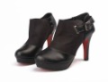 Women's Platform PU Zipper Buckle High Heel Ankle Boots