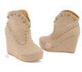 Ladies' Platform High Heel Rivet Ankle Boot