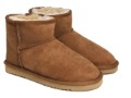 Lady's Chestunt Genuine Leather Wool Ankle Snow Boots