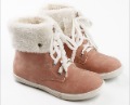 Women's Lace-up Winter PU Warm Ankle Snow Boots