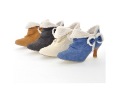 Women's PU Leather Beauty Roman High-heeled Ankle Boots