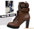 Fashion Thick Heeled Lace Up Knight Style Ankle Boots