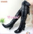 Ladies' New Design Suede High Heel Thigh Knee High Boots