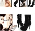 Ladies' European Style Suede High Heel Thigh Knee High Boots