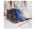 Cotton Fabric  Plush Roman Flat-bottom Female Modern Ankle Boots