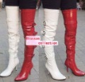 Women Sexy PU High Heel Zipper Thigh High Boots
