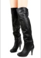 Lady's High Heels Over Knee Black Brown Knee High Boots