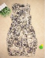 100% Linen Corduroy Anti - Wrinkle Breathable all Yards Cap Sleeve Shivering Women Dresses