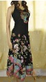 With Printed Images Sleeveless Chiffon & Tulle Dresses