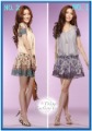 Chiffon & Silk Short Sleeve With Bow Skirts