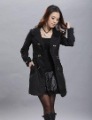 Women's Fashion Long Double-breasted Lapel Slim Type Coat