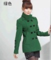 Women's Pocket Double-breasted Buttons Wool Jackets