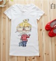 Spring Cartoon Dolls Printing Korean Women Short Sleeve T Shirt