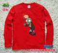 Red Long Sleeve Breathable O-neck Hooded Cotton Zombie T-shirt