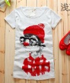 Women's Korean Short-sleeved Cotton Clown Nose T Shirt