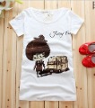 Korean Printing Spring Short Sleeve Round Neck T-shirt