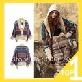 Women's Turtlenck Batwing Cardigan Hat Sweater