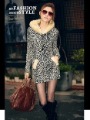 Women's Fashion Sexy Leopard Slim Long Hoodies