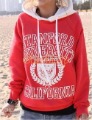 Women's Cute Red Windproof Winter Hoodies