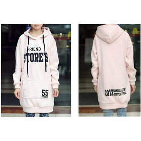 Pink Long Thick Cotton Warm Winter Hoodies
