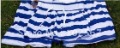 Cotton His-and-hers Stripe Breathable Beachwear Shorts