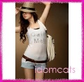 White NEW Sexy Japan Sequined Tank Top C6792