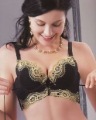 Breathable Golden Black Spandex / Organic Magic Women Clothing