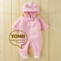 Pink Pure Cotton With Zipper Baby Rompers