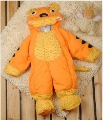 Tiger Images Orange Long Sleeve Baby Rompers