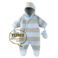 Long Sleeve With Stripes Cotton & Polyester Baby Rompers